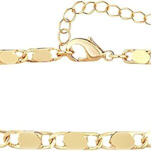 Extra Large Anklets for Women Large Ankle, 14K Real Gold Dainty Anklets for Wome